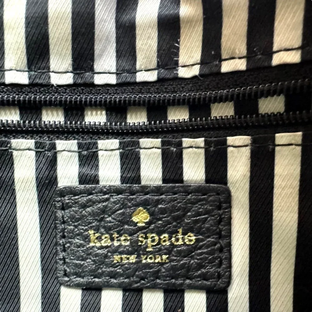 Kate Spade Southport Avenue Cora Crossbody‎ Black Pebbled Leather Handbag Purse